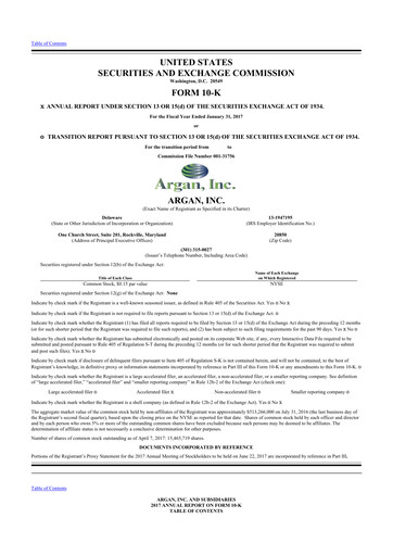 Thumbnail Argan 10-K Annual Report 2017