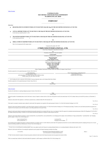 Thumbnail Trip.com 20-F Annual Report 2016