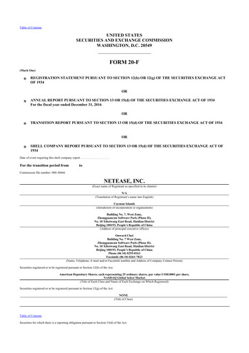 Thumbnail NetEase 20-F Annual Report 2016