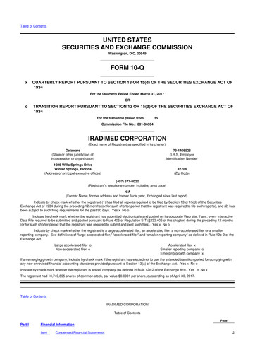 Thumbnail IRadimed 10-Q Quarterly Report FY2017 