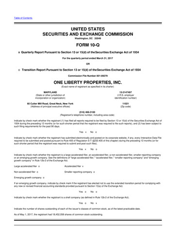 Thumbnail One Liberty Properties 10-Q Quarterly Report FY2017 