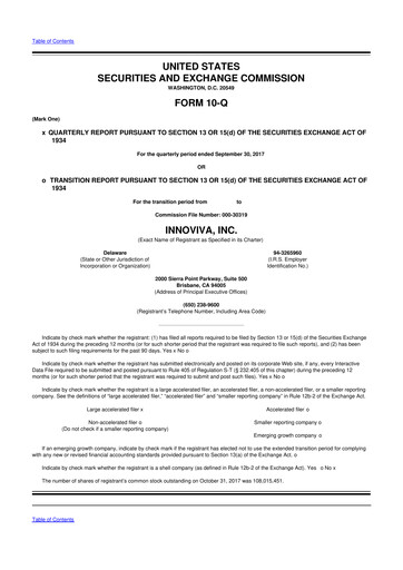 Thumbnail Innoviva 10-Q Quarterly Report FY2017 