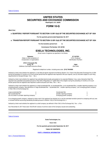 Thumbnail Exela Technologies
 10-Q Quarterly Report FY2017 