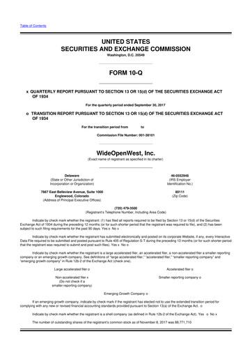 Thumbnail WideOpenWest 10-Q Quarterly Report FY2017 