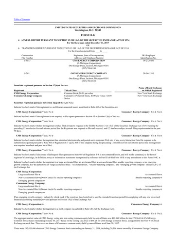 Thumbnail CMS Energy
 10-K Annual Report 2017