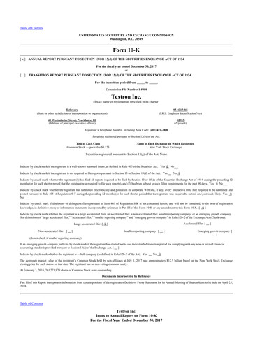 Thumbnail Textron 10-K Annual Report 2017