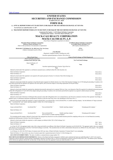 Thumbnail Veris Residential 10-K Annual Report 2017