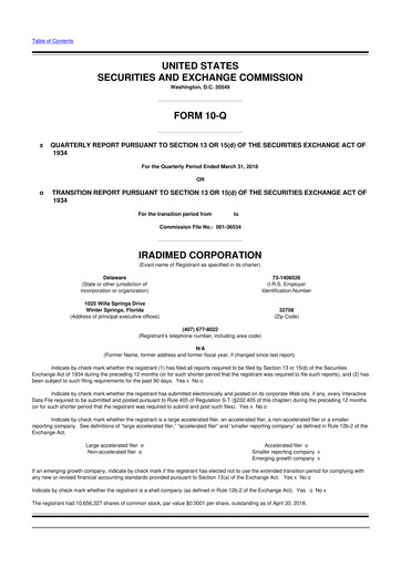 Thumbnail IRadimed 10-Q Quarterly Report FY2018 