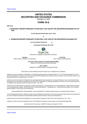 Thumbnail Argan 10-Q Quarterly Report FY2019 