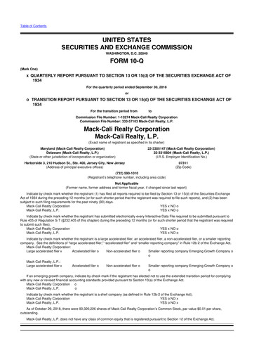 Thumbnail Veris Residential 10-Q Quarterly Report FY2018 