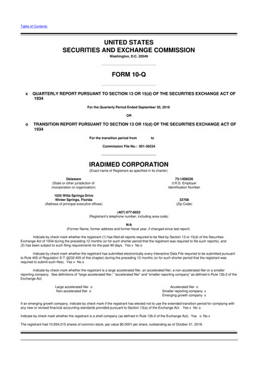 Thumbnail IRadimed 10-Q Quarterly Report FY2018 