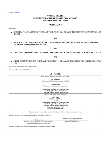 Thumbnail ATA Creativity Global 20-F Annual Report 2018