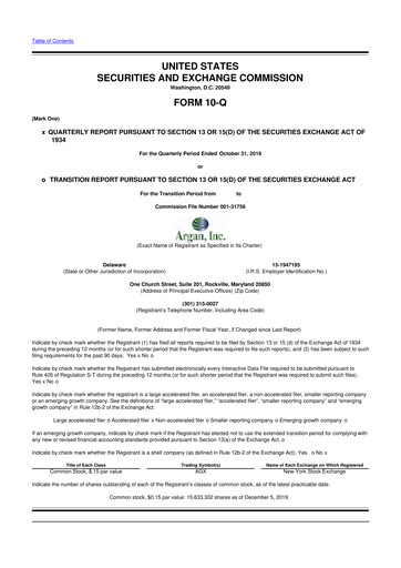 Thumbnail Argan 10-Q Quarterly Report FY2020 