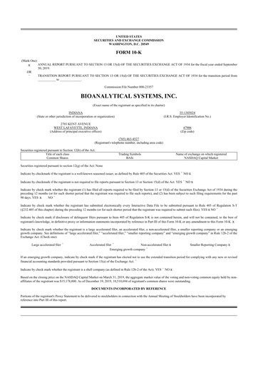 Thumbnail Inotiv 10-K Annual Report 2019