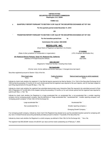 Thumbnail Rezolute 10-Q Quarterly Report FY2020 