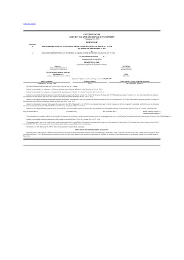 Thumbnail Innoviva 10-K Annual Report 2019