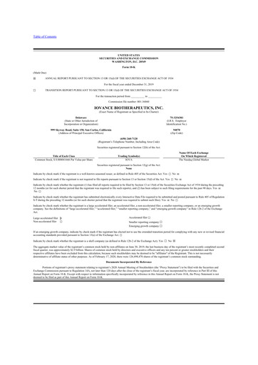 Thumbnail Iovance Biotherapeutics
 10-K Annual Report 2019