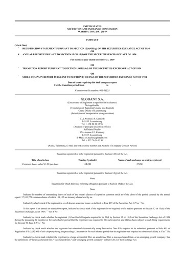 Thumbnail Globant 20-F Annual Report 2019