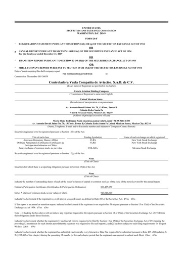 Thumbnail Volaris
 20-F Annual Report 2019