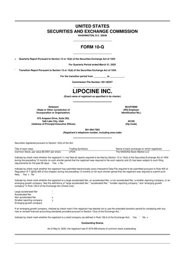 Thumbnail Lipocine 10-Q Quarterly Report FY2020 