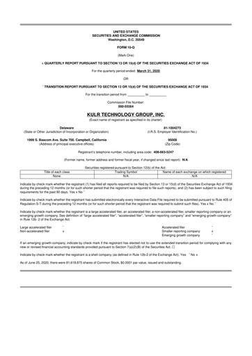 Thumbnail KULR Technology Group 10-Q Quarterly Report FY2020 