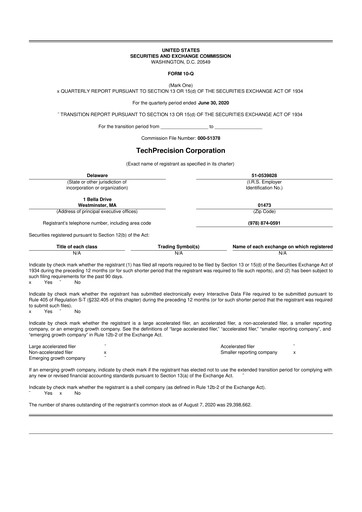 Thumbnail TechPrecision 10-Q Quarterly Report FY2021 