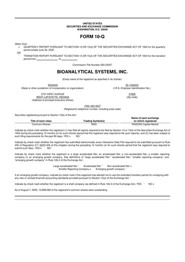 Thumbnail Inotiv 10-Q Quarterly Report FY2020 