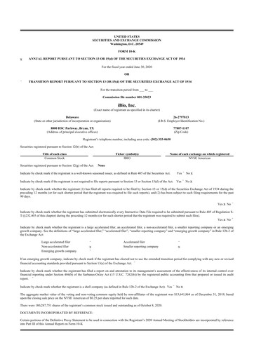 Thumbnail iBio 10-K Annual Report 2020