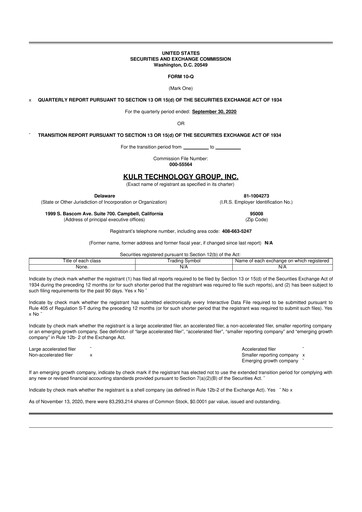 Thumbnail KULR Technology Group 10-Q Quarterly Report FY2020 