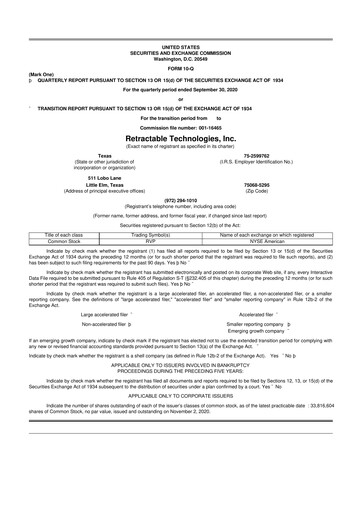Thumbnail Retractable Technologies 10-Q Quarterly Report FY2020 