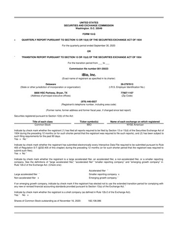 Thumbnail iBio 10-Q Quarterly Report FY2021 
