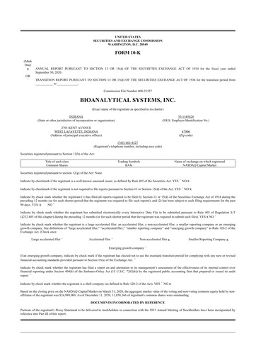 Thumbnail Inotiv 10-K Annual Report 2020