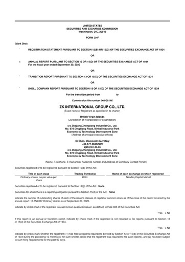 Thumbnail ZK International Group 20-F Annual Report 2020