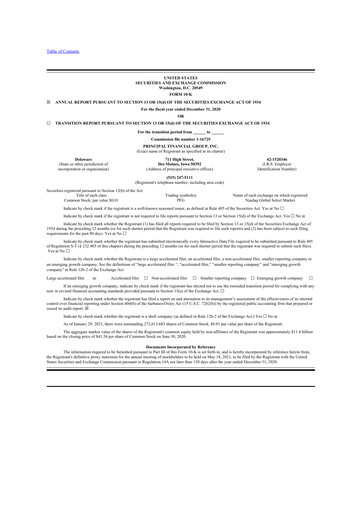 Thumbnail Principal Financial Group 10-K Annual Report 2020