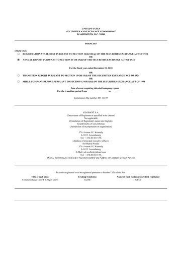 Thumbnail Globant 20-F Annual Report 2020