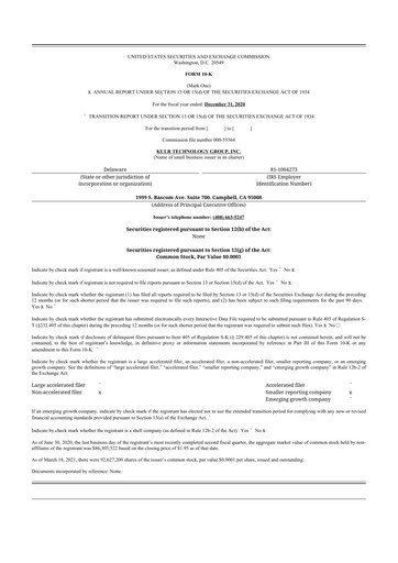 Thumbnail KULR Technology Group 10-K Annual Report 2020