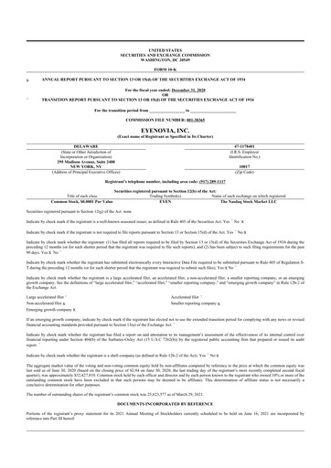 Thumbnail Eyenovia 10-K Annual Report 2020