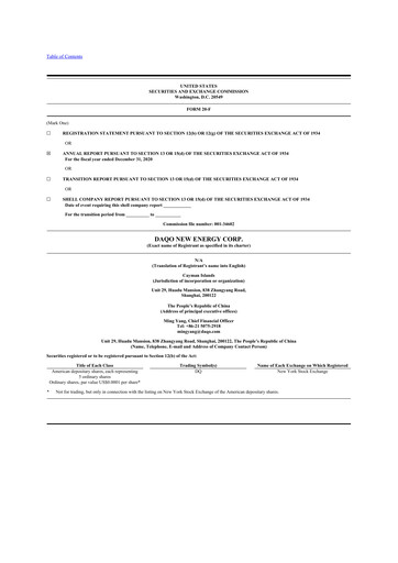 Thumbnail Daqo New Energy 20-F Annual Report 2020