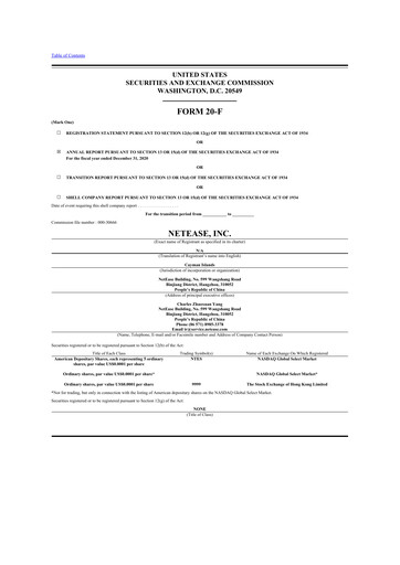 Thumbnail NetEase 20-F Annual Report 2020