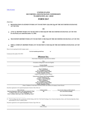 Thumbnail iHuman 20-F Annual Report 2020