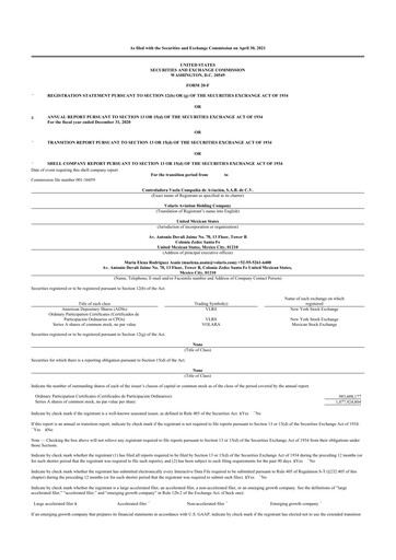 Thumbnail Volaris
 20-F Annual Report 2020