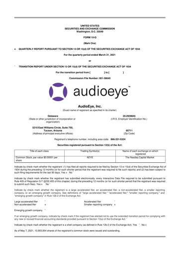 Thumbnail AudioEye 10-Q Quarterly Report FY2021 