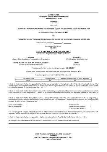 Thumbnail KULR Technology Group 10-Q Quarterly Report FY2021 