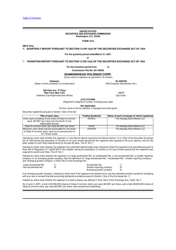 Thumbnail United Homes Group 10-Q Quarterly Report FY2021 