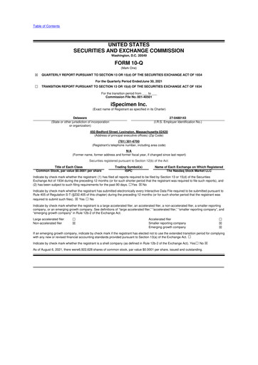 Thumbnail iSpecimen 10-Q Quarterly Report FY2021 