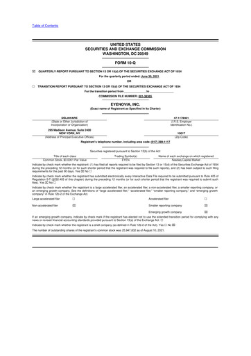 Thumbnail Eyenovia 10-Q Quarterly Report FY2021 