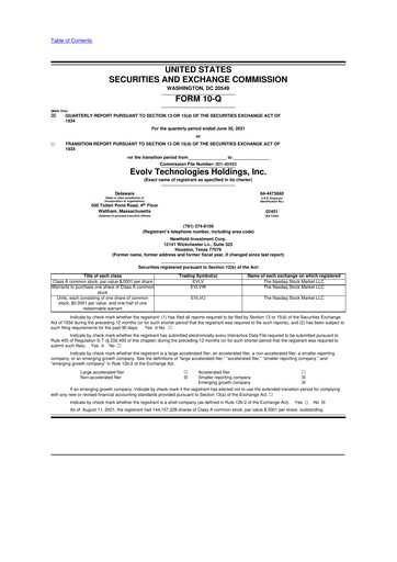 Thumbnail Evolv Technologies 10-Q Quarterly Report FY2021 