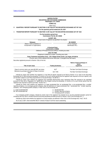 Thumbnail Alight 10-Q Quarterly Report FY2021 