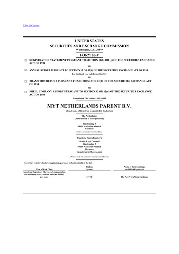 Vorschaubild LuxExperience 20-F Jahresbericht 2021