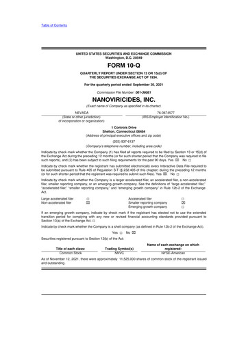 Thumbnail NanoViricides 10-Q Quarterly Report FY2021 